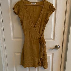 Mustard wrap dress!